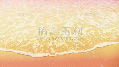 海滩上的波浪