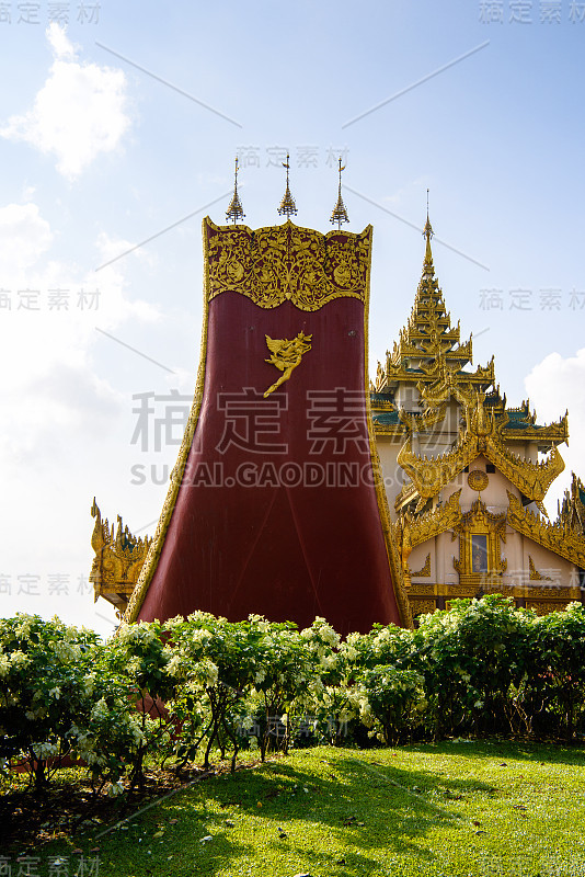 仰光的建筑，缅甸前首都。
