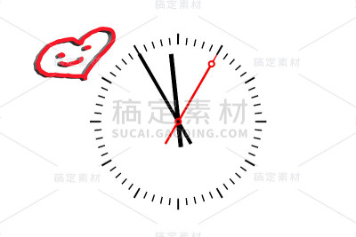 时钟表盘显示时间是12点前5分