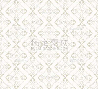 复古墙纸-无缝图案-复古