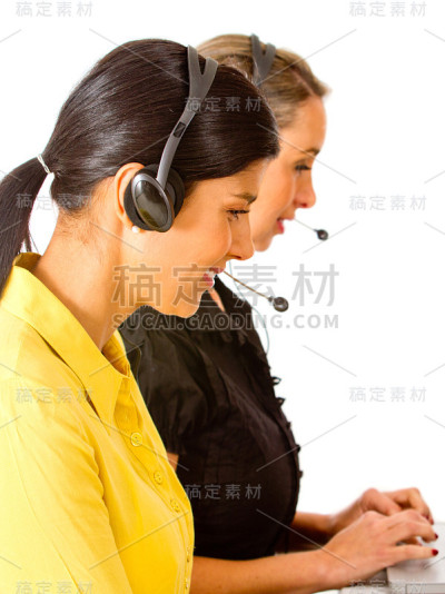 呼叫中心的女性