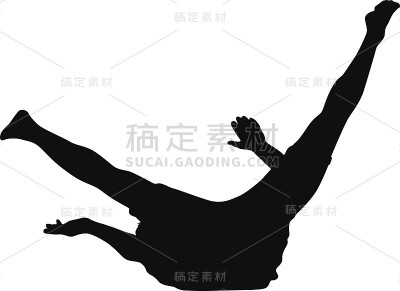 黑色剪影霹雳舞在白色的背景