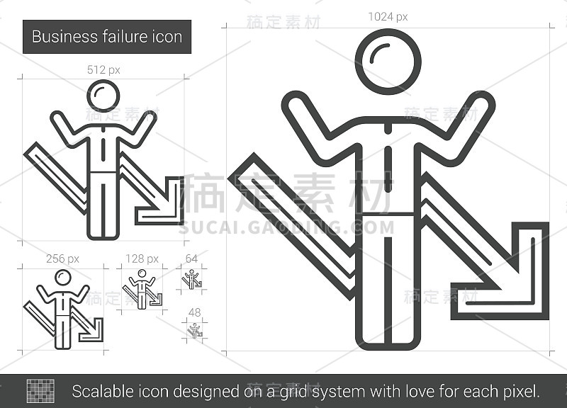 业务失败线图标