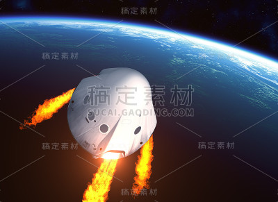 新的私人航天器模块绕地球轨道运行