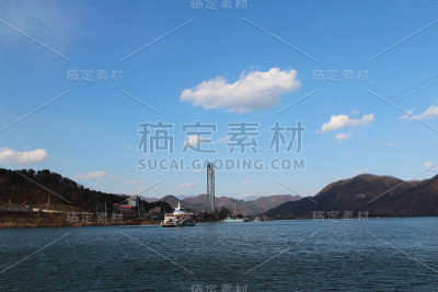韩国奈美岛的秋景
