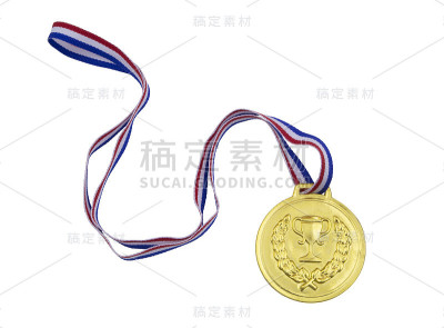 金牌与丝带隔离