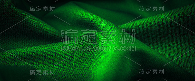 高分辨率背景纹理，丝质绿色面料