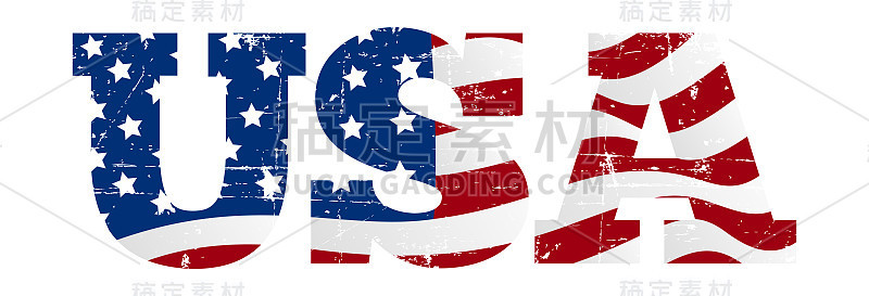 美国，美国垃圾摇滚，复古图标设计