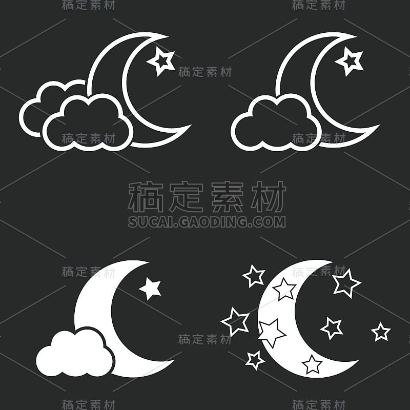 月亮星星图标设置。