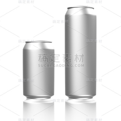 短的和长的银汽水罐