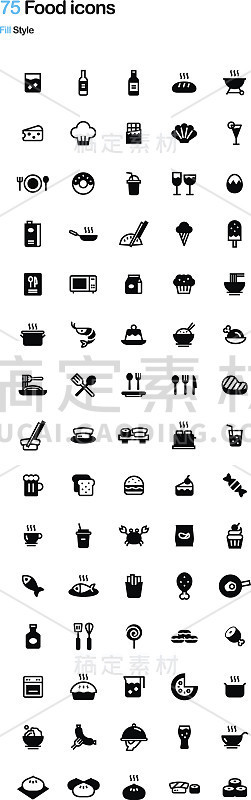 食物填充图标包