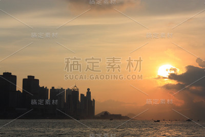 香港日落