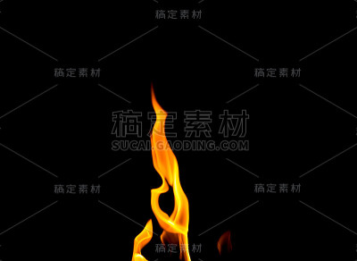火焰在黑色背景上燃烧