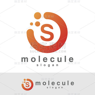分子首字母S图标设计