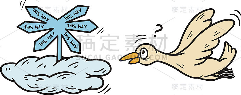 失去了鸟卡通
