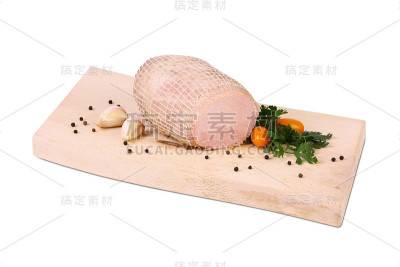 盛有香料的火腿