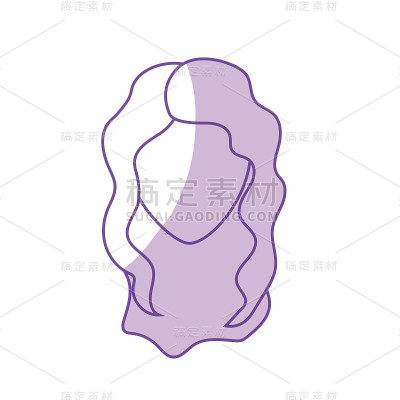 剪影漂亮女人的脸与发型