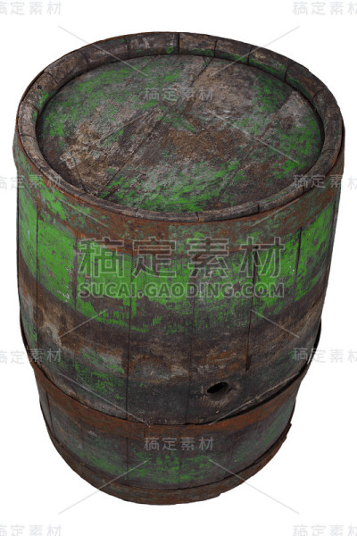 生锈的旧木桶