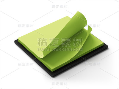 空白绿色纸记事本
