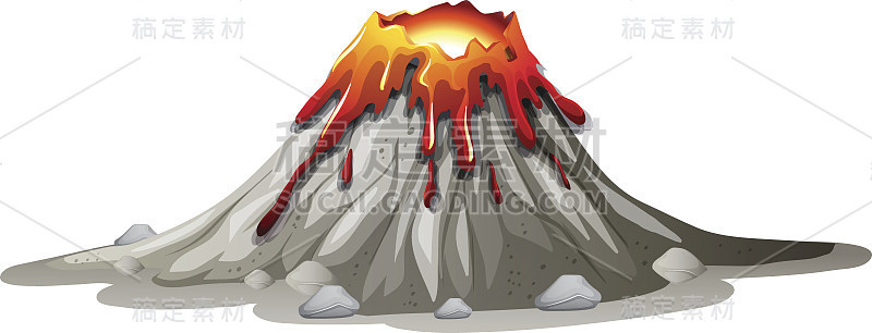 火山喷发与热熔岩