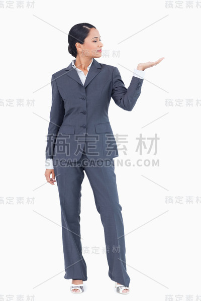 女商人掌心朝上