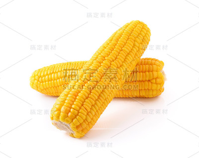 玉米孤立在白色背景上