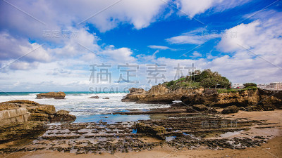 法国风景海滩海洋