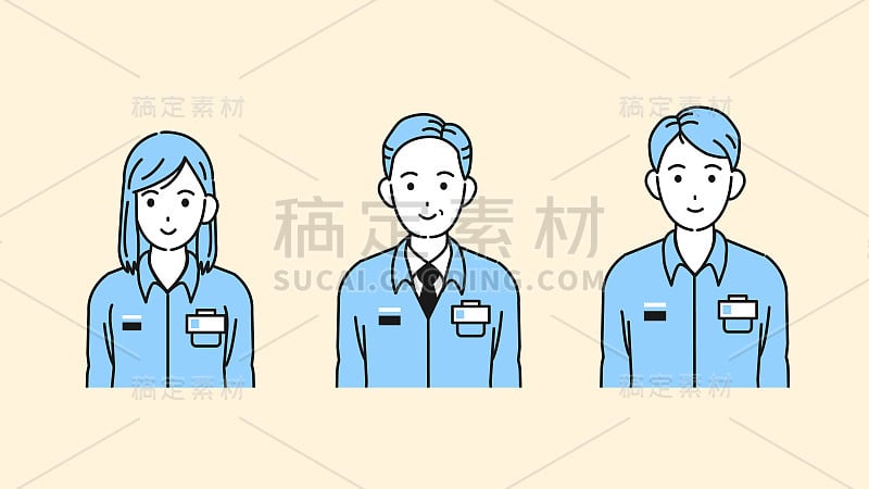 便利店工作人员插图