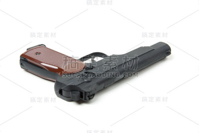 白色上的孤立枪