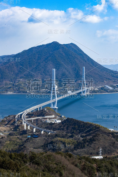 日本濑户内海的Tatara桥