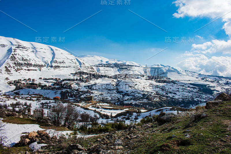 黎巴嫩山区的冬天