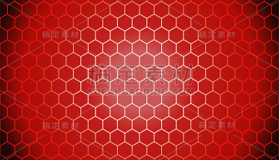 红色渐变六边形抽象背景图案