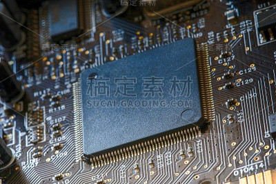 电子电路板。电子计算机硬件技术。电脑芯片。集成半导体微处理器