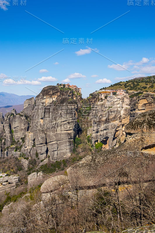 希腊塞萨利迈特拉山的修道院建筑群。联合国教科文组织世界遗产名录