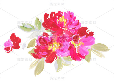 鲜花水彩插图