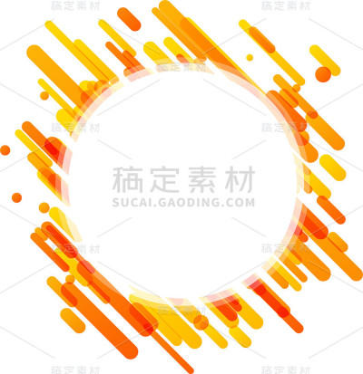 橙色圆形背景上的白色。