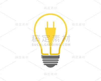 简单的电灯泡，里面有插头