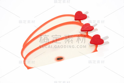 水果形状的心形便利贴