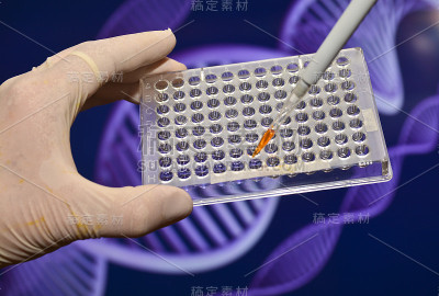 基因实验室的DNA测试。