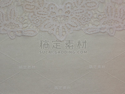 白色的蕾丝面料