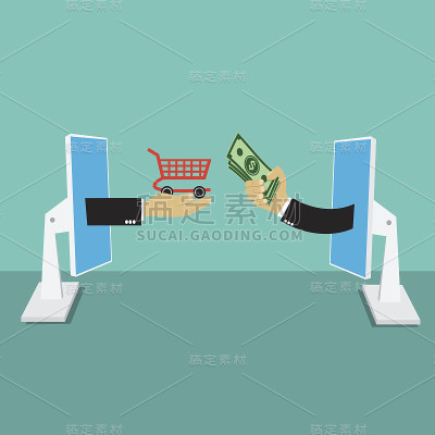 电子商务concept-vector插图
