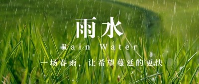 雨水节气万物春季落雨公众号首图