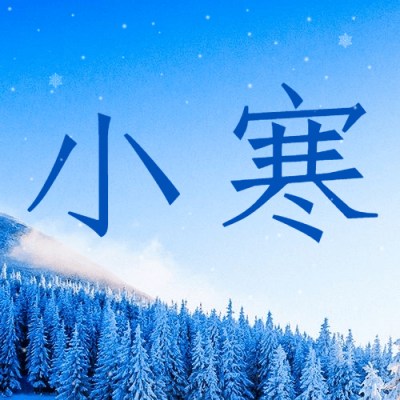 小寒节气祝福冬日下雪公众号次图