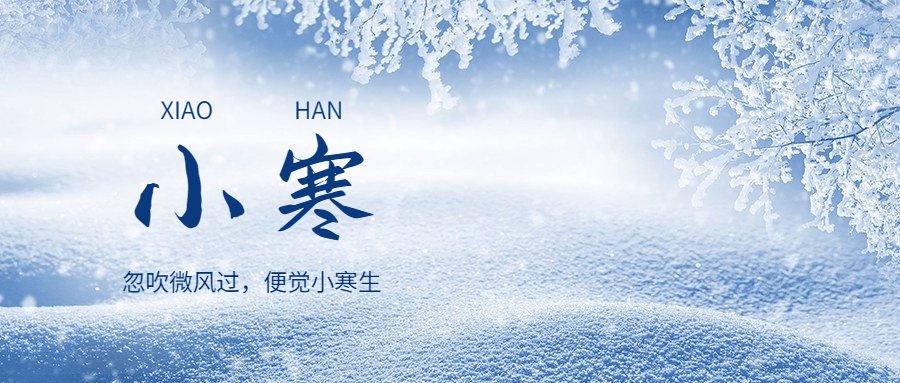 小寒节气祝福雪花实景公众号首图预览效果