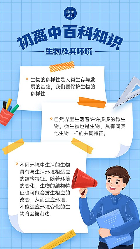初高中知识科普手机海报