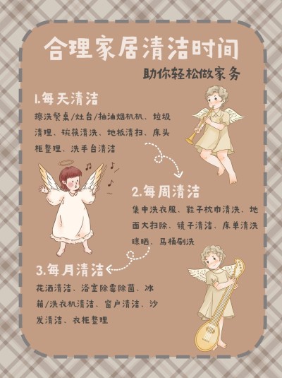 复古手帐风家居清洁攻略小红书配图