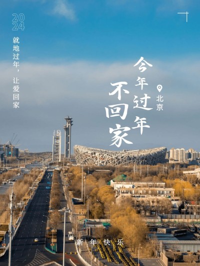春节晒图春运新年祝福就地过年plog模板