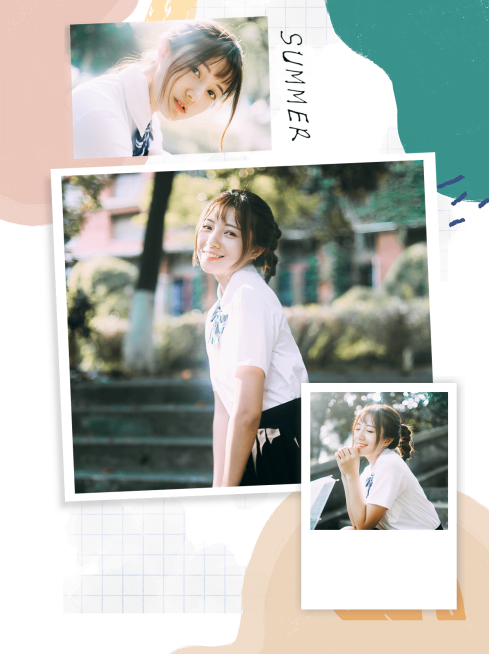 文艺清新感图框拼图晒图晒照小红书配图预览效果