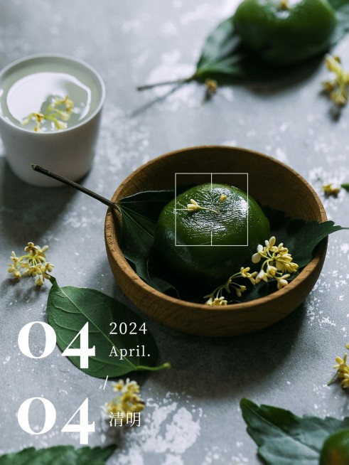 谷雨节气祝福简约风plog模板预览效果