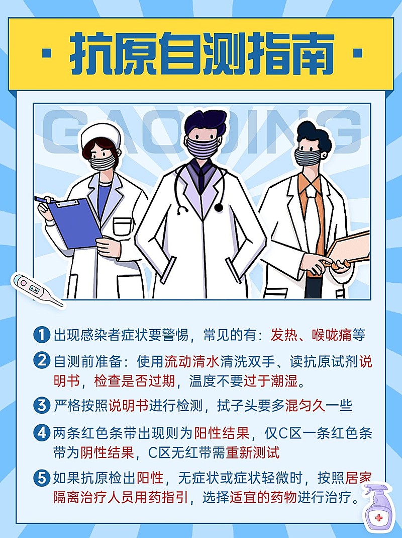 居家防护抗原自测指南小红书配图
